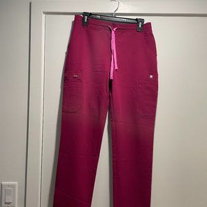 Figs Women's Dark Magenta Yola - Skinny Scrub Pants - S - Petite